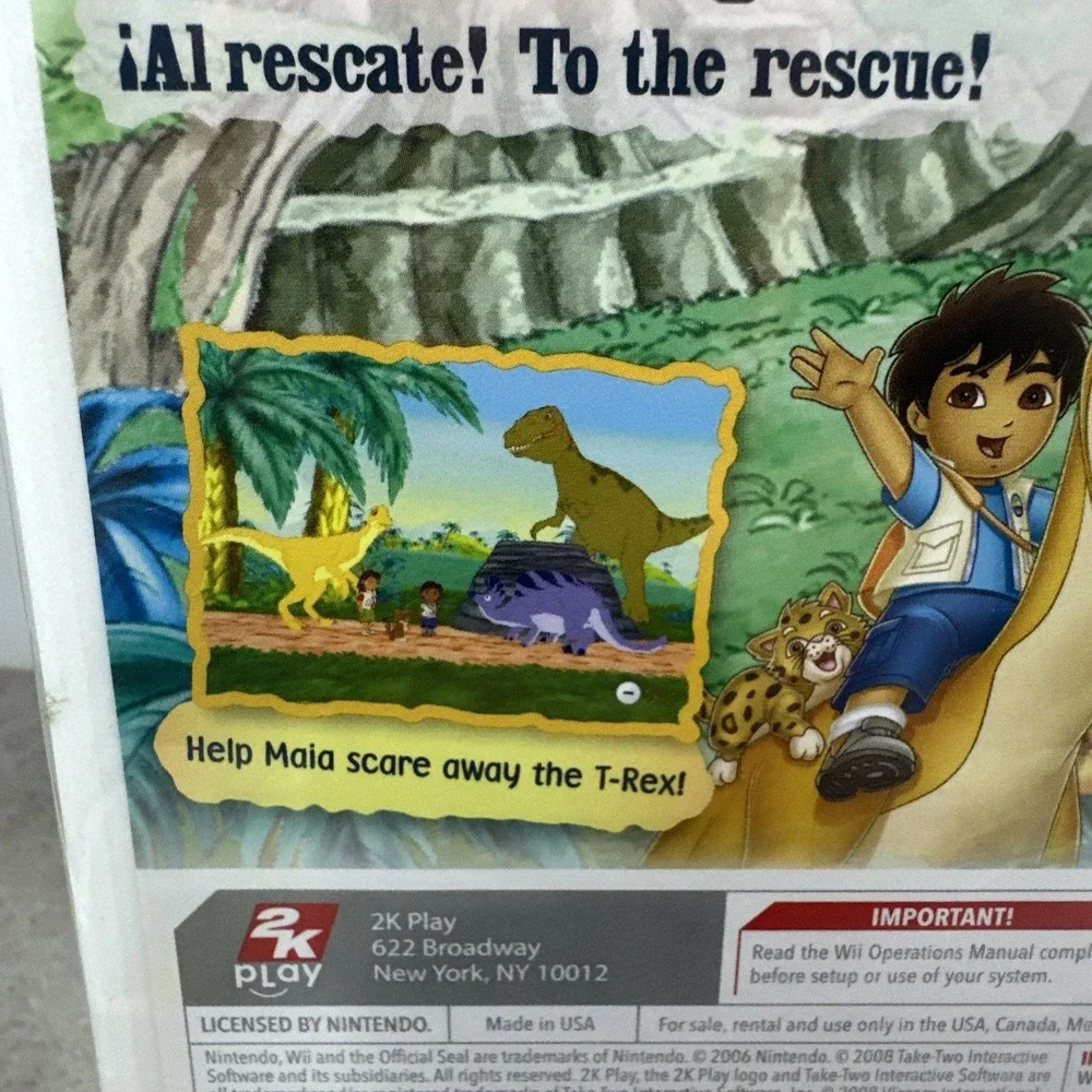 Go Diego Go Great Dinosaur Rescue Nintendo Wii Game New Sealed Take 2
